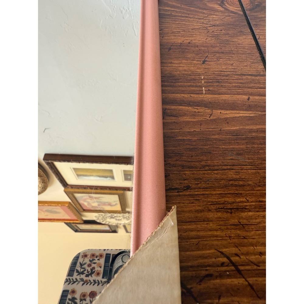 Vintage powder Pink Wall or Vanity Mirror 1980s 1990s Dead Stock - Picture 3 of 7